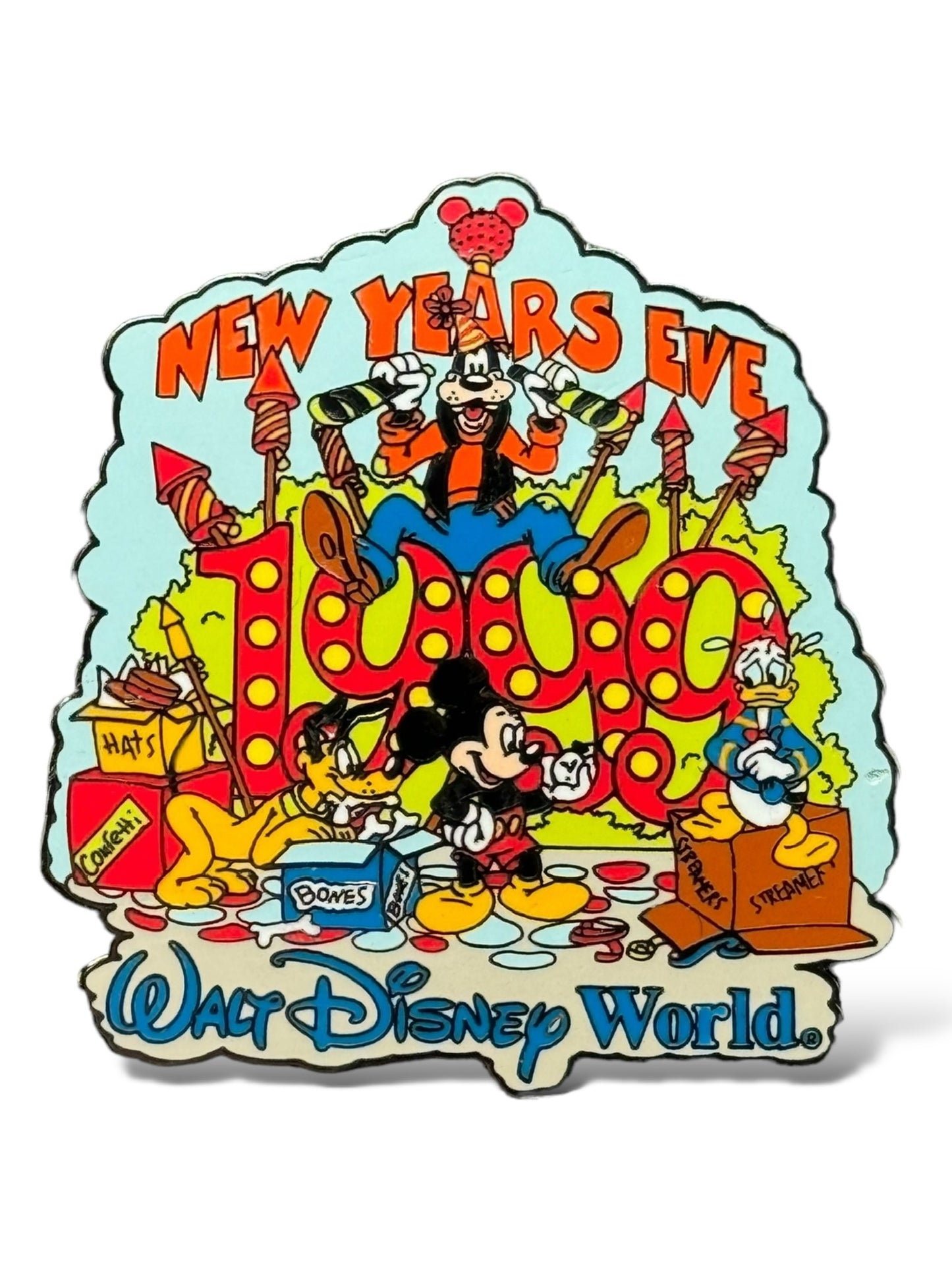 WDW Mickey, Pluto, Donald and Goofy New Years Eve 1999 Pin