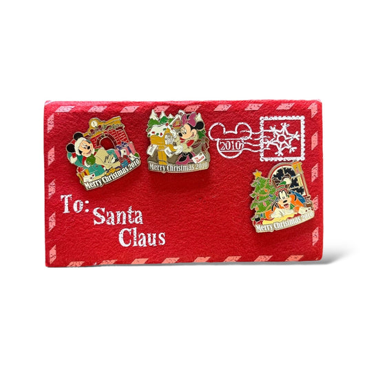 Disney Parks Merry Christmas 2010 Door Hanger Collector Pin Set