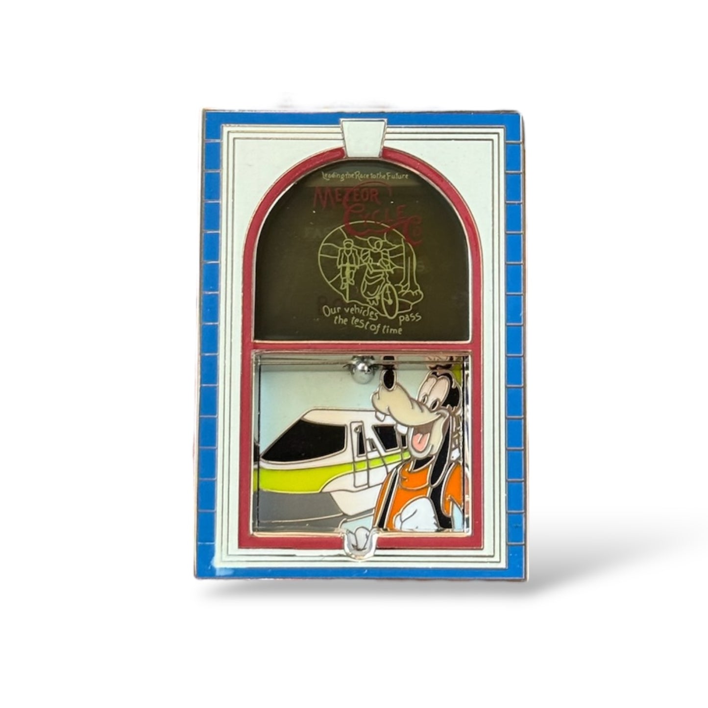 DLR Windows of Main Street Goofy Meteor Cycle Co. Pin