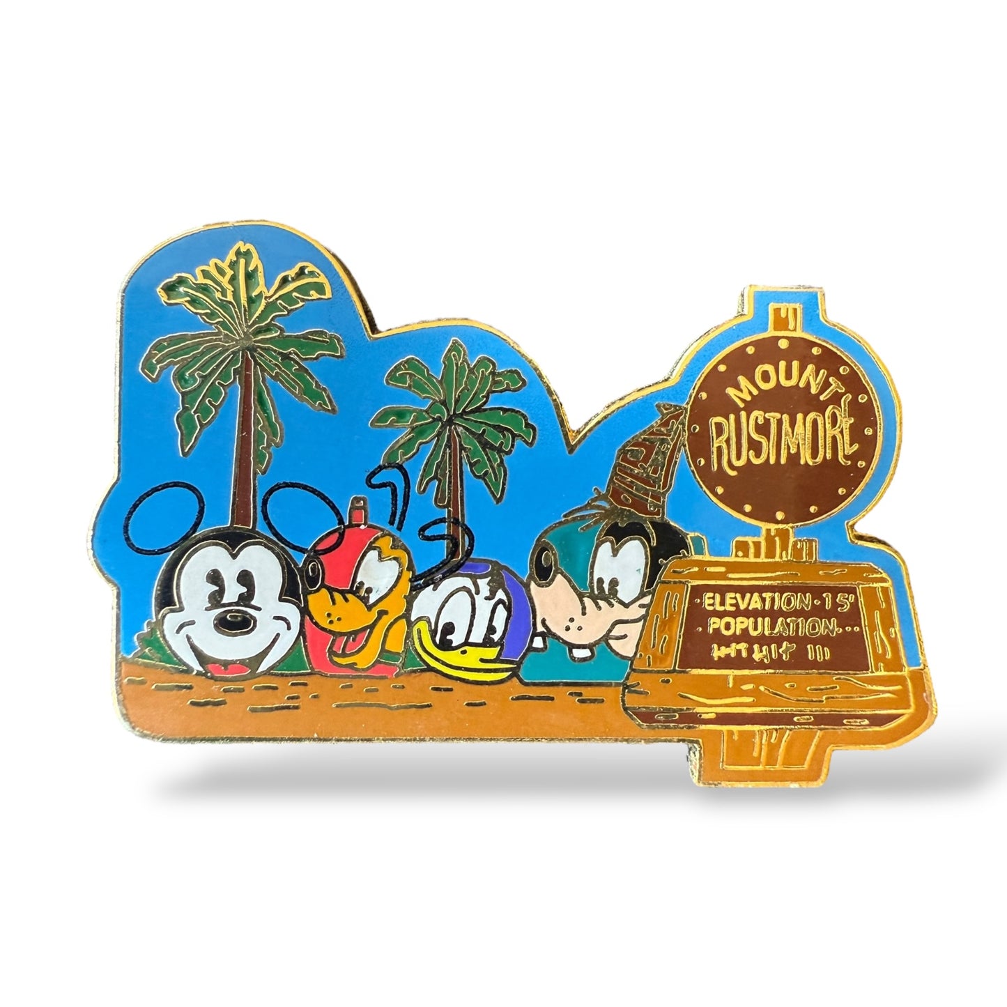 DCL Mickey, Pluto, Goofy, Donald Mt. Rustmore Pin