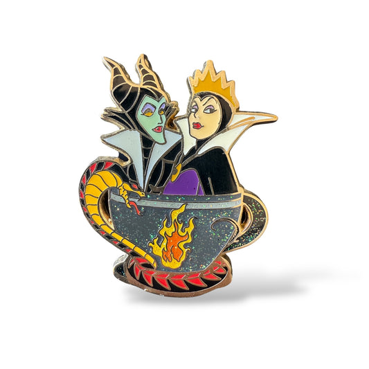 HKDL Coffee Cup Mystery Maleficent, Evil Queen and Jafar Snake Pin
