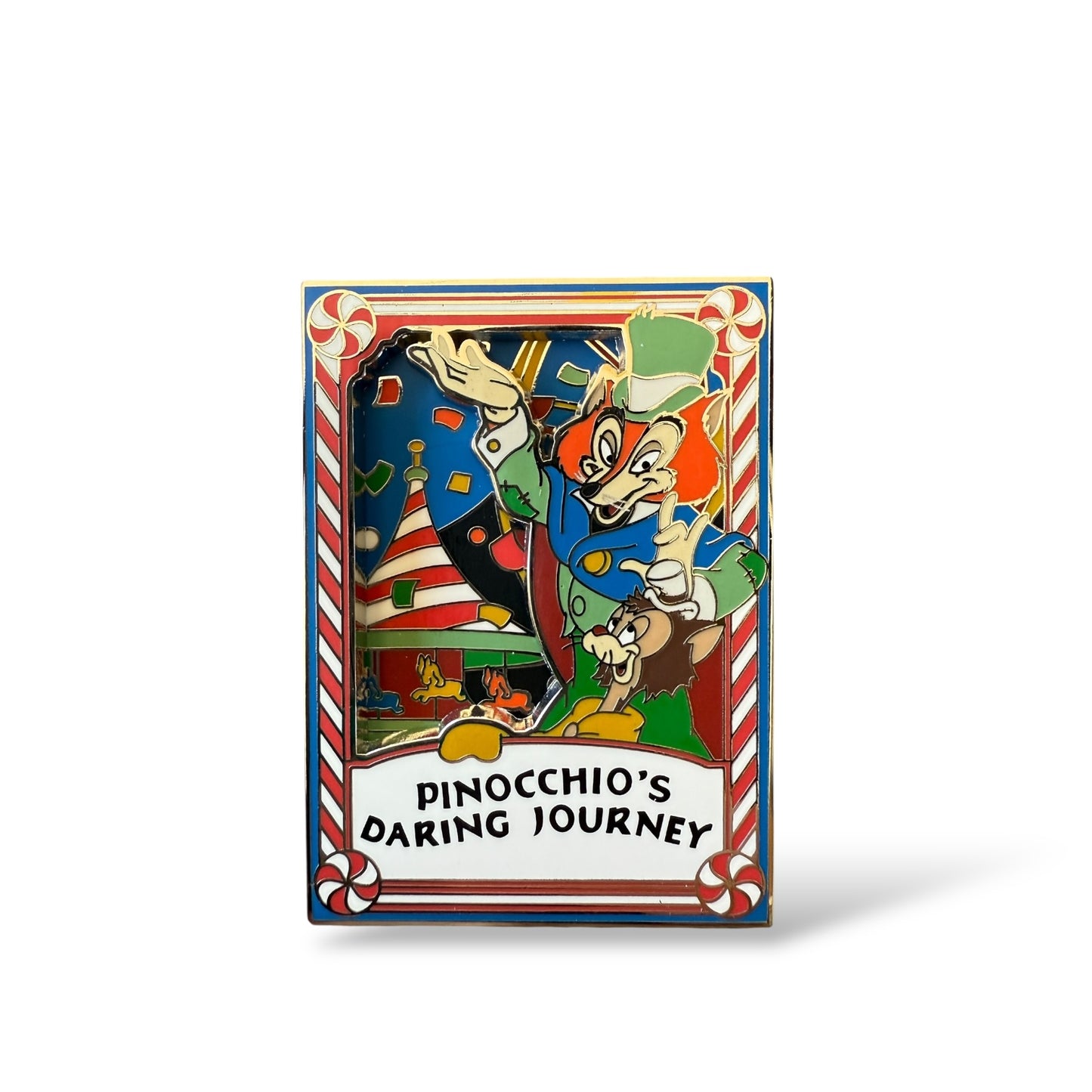 DLR Disneyland Attraction Poster Pinocchio's Daring Journey Pin