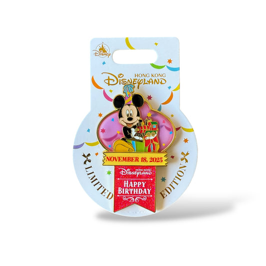 HKDL Walt Disney's Birthday 2025 Mickey Pin