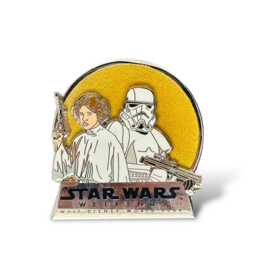 WDW Star Wars Weekends 2008 Princess Leia and Stormtrooper Pin