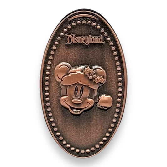 WDI Pressed Penny Santa Mickey Pin