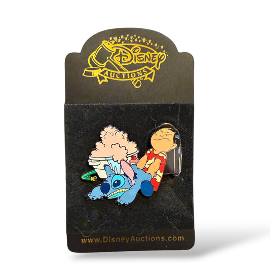 Disney Auctions Lilo & Stitch Bath Story Fighting It Pin