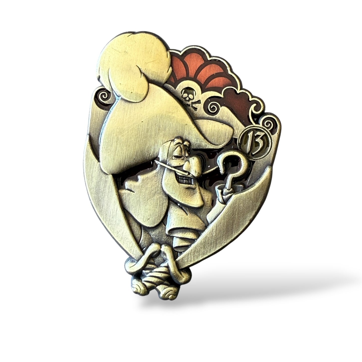 WDW 13 Reflections of Evil Villains Sculpted Crest Set Captain Hook Pin