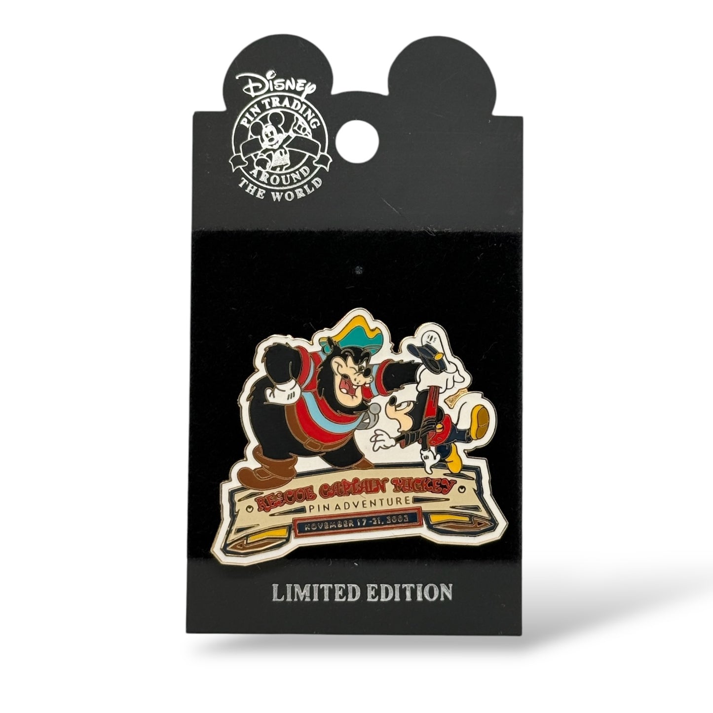 DCL Rescue Captain Mickey Pin Event Logo Mickey Captured Pin