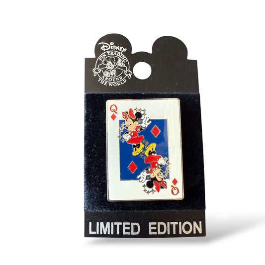 WDW Minnie Mouse Queen of Diamonds Playing Card Pin