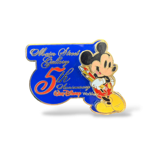 WDW Main Street Gallery 5th Anniversary Mickey Pin