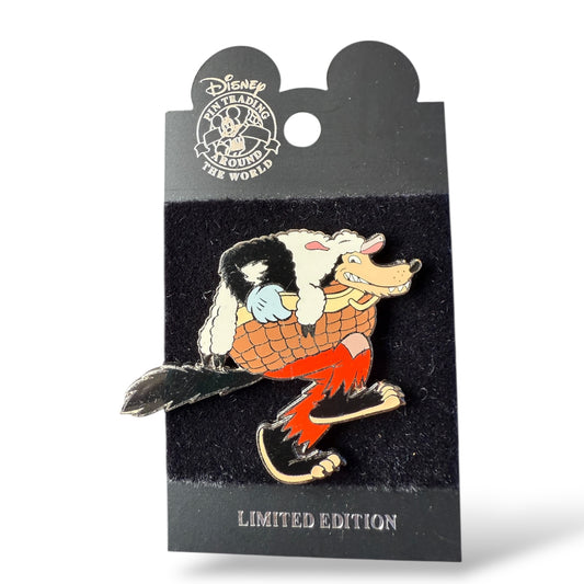 Disney Parks Three Little Pigs 70th Anniversary Framed Set Wolf as A Sheep Pin