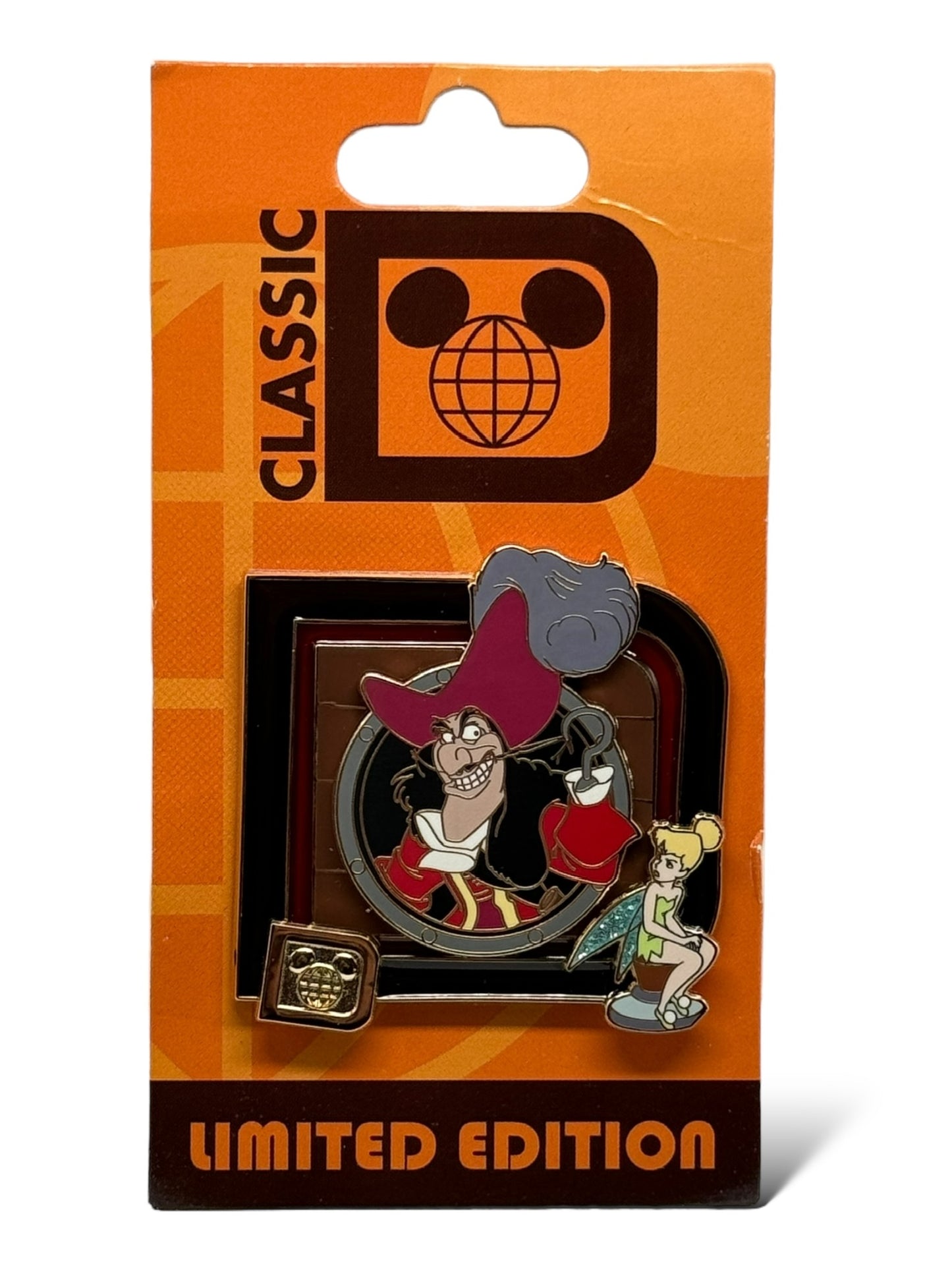 WDW Classic 'D' Collection Captain Hook and Tinker Bell Pin