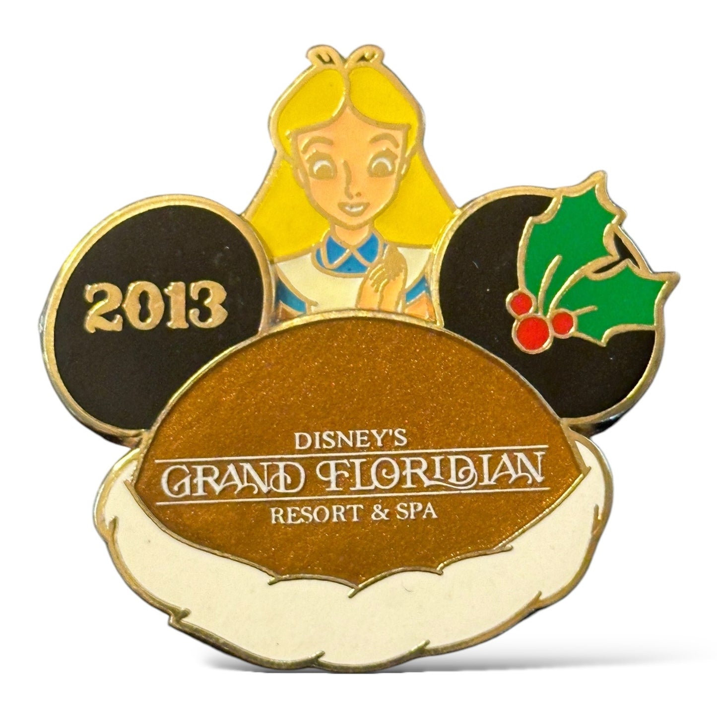 WDW Holiday 2013 Resort Ears Alice Grand Floridian Pin