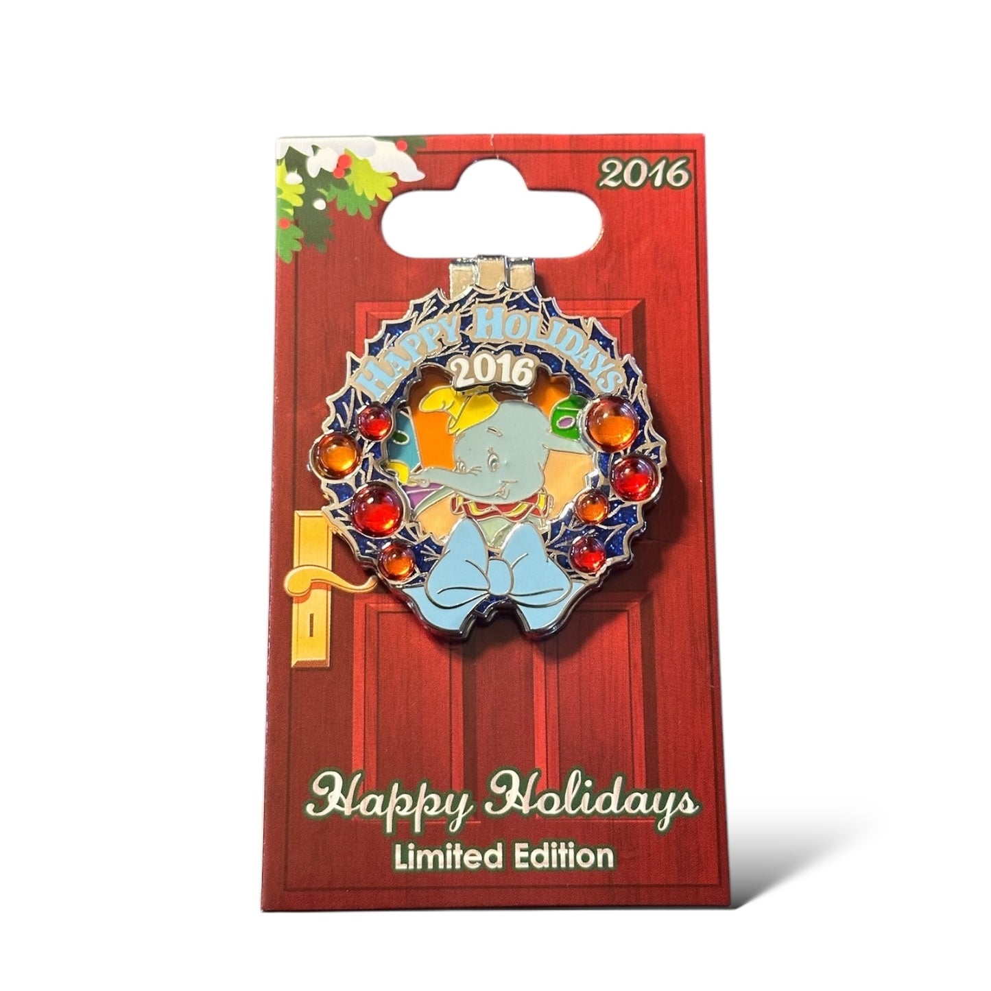 WDW Resort Holiday Wreath Dumbo Disneyland Hotel Pin