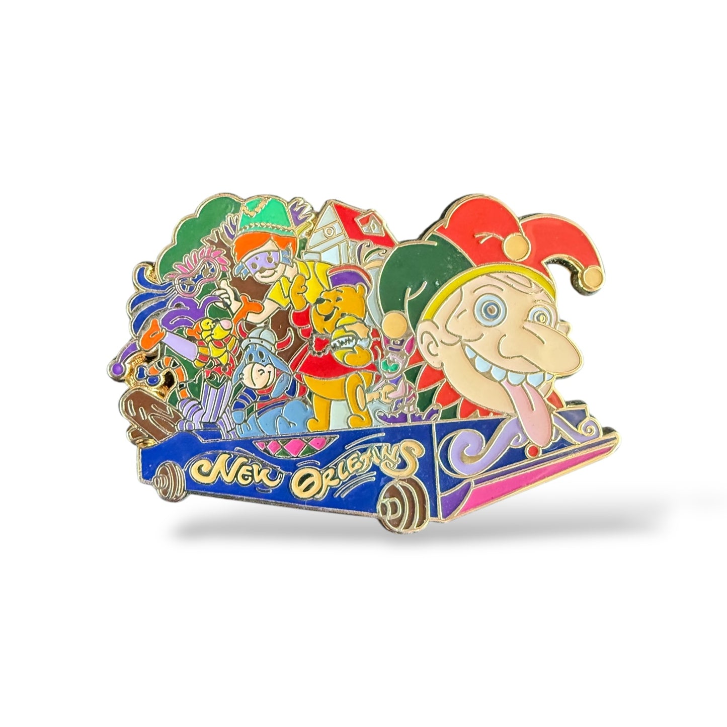 Disney Shopping Mardi Gras Float Winnie the Pooh, Eeyore, Christopher, Tigger and Piglet Pin