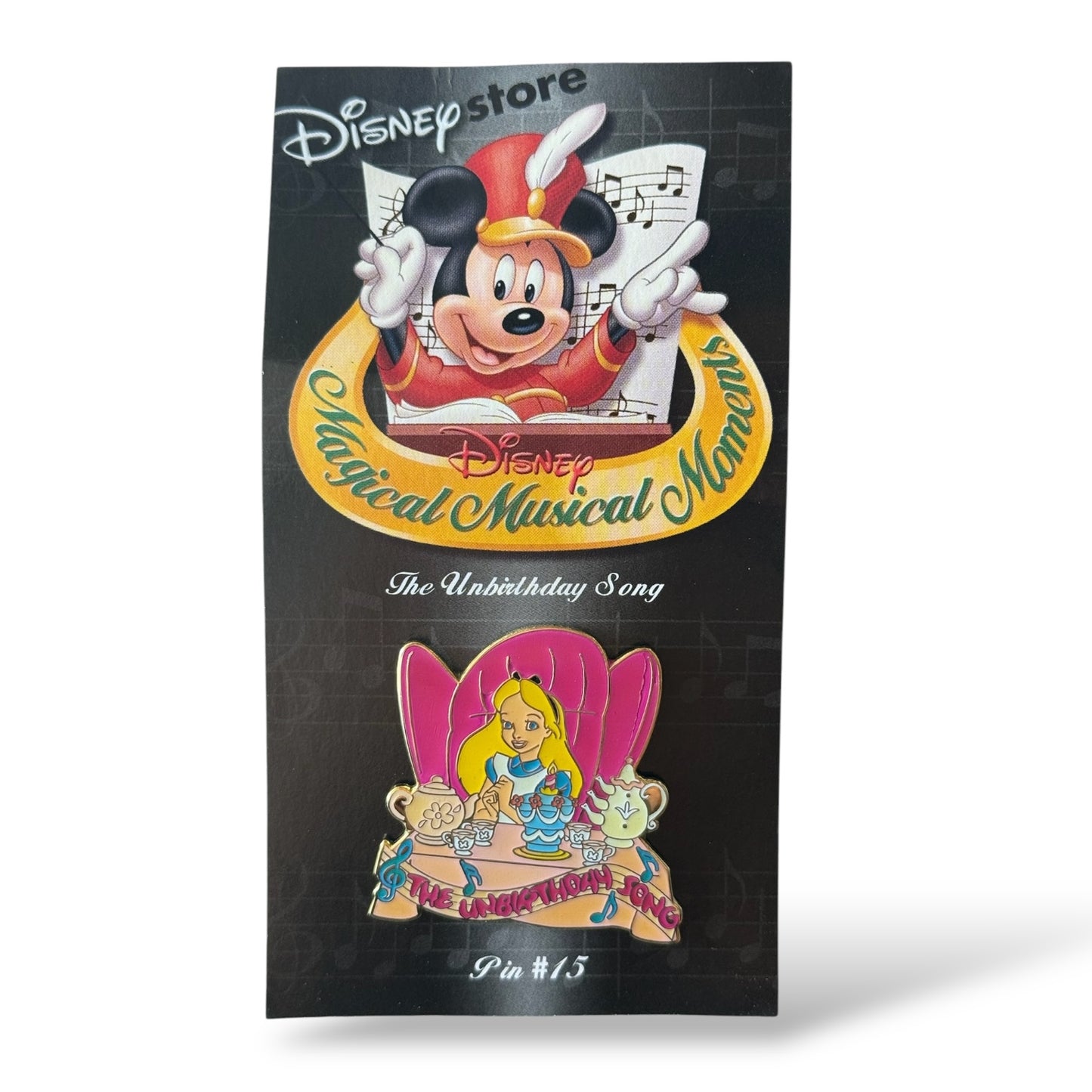 Disney Store Magical Musical Moments Alice in Wonderland The Unbirthday Song Pin