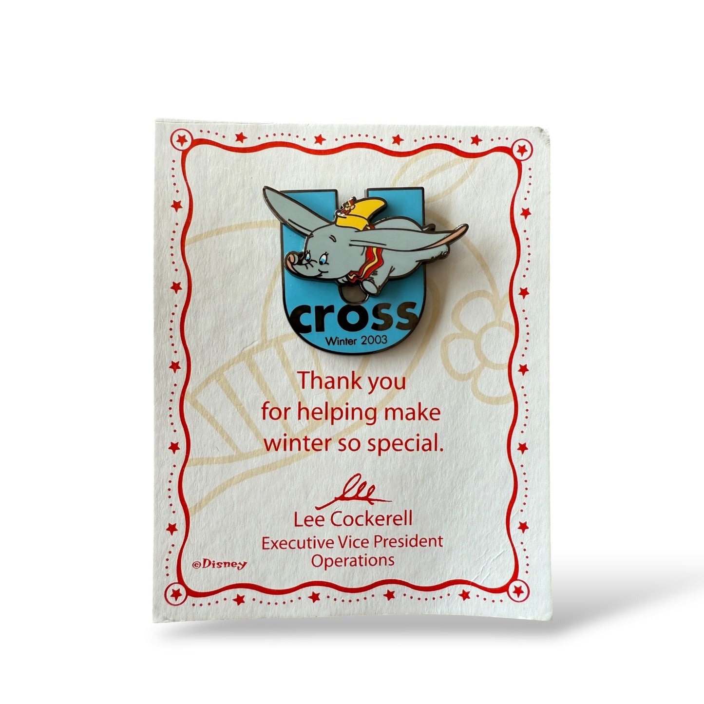 DEC Cross-U Winter 2003 Dumbo and Timothy Mouse Pin