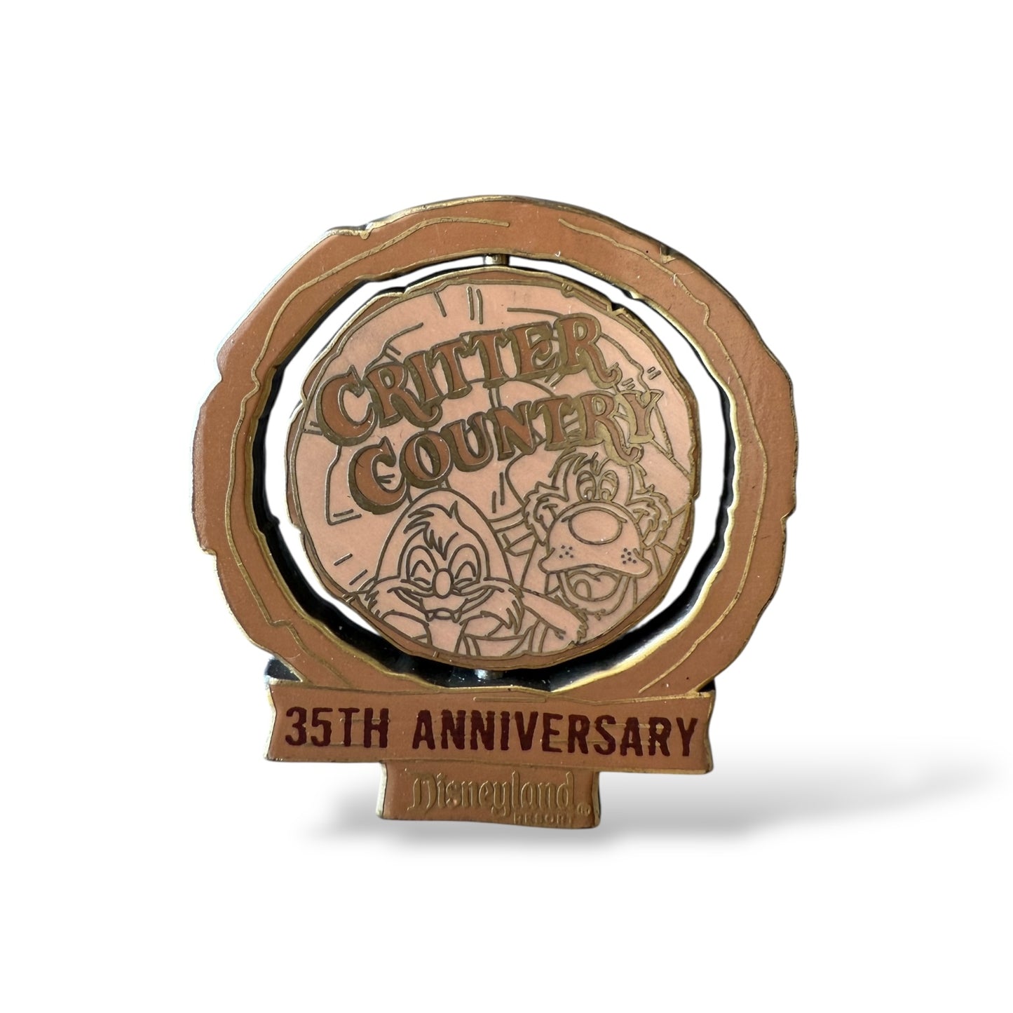 DLR 35th Anniversary Critter Country Spinner Pin