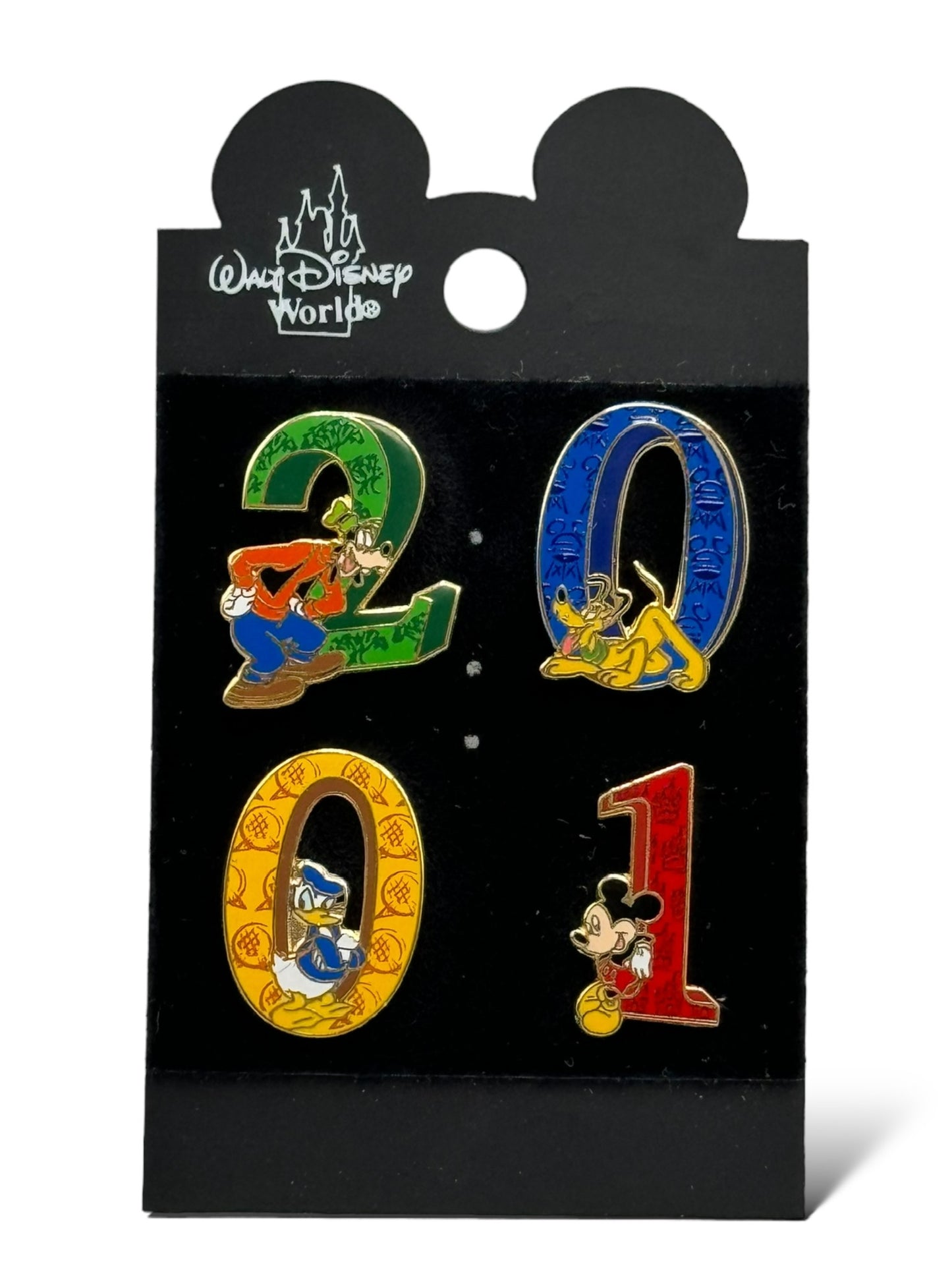 WDW Mickey and Friends 2001 4 Pin Set