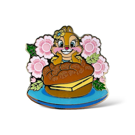 HKDL Pin Trading Carnival 2024 Chip n' Dale and Clarice Egg Sandwich Pin