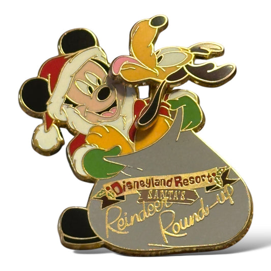 DLR Reindeer Round-Up Mickey Mouse and Pluto Pin