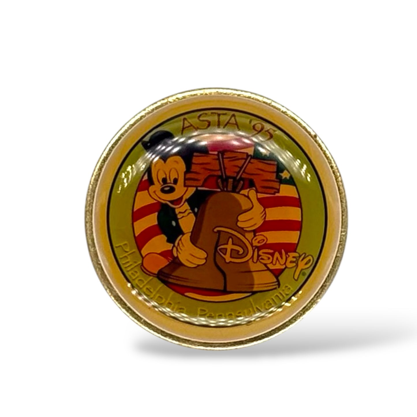 Disney Parks American Society of Travel Agents A.S.T.A. 1995 Mickey with Liberty Bell Pin