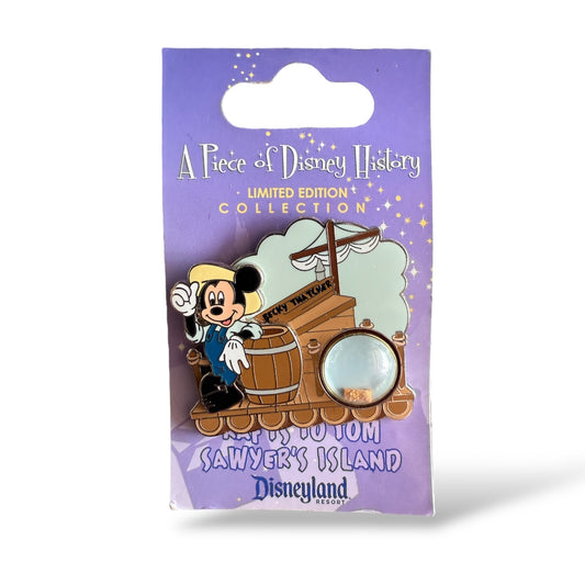 DLR Piece of Disney History Mickey Rafts to Tom Sawyer's Island Pin