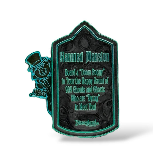 DLR The Haunted Mansion Attraction Sign Pin