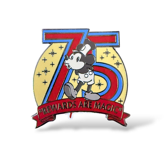 Disney Chase Visa Cardmember Exclusive Steamboat Willie 75th Anniversary Pin