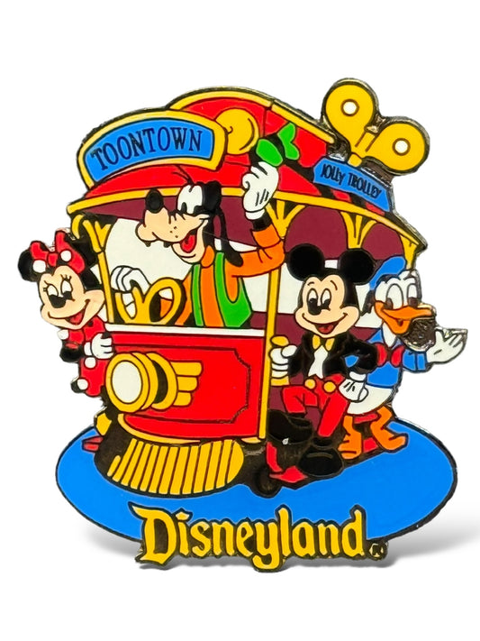 DLR 1998 Attractions Toontown Jolly Trolley Fab 4 Pin