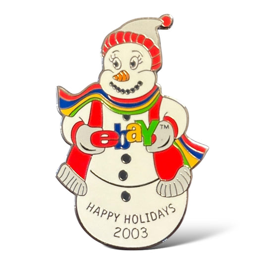 Happy Holidays 2003 eBay Snowman Pin