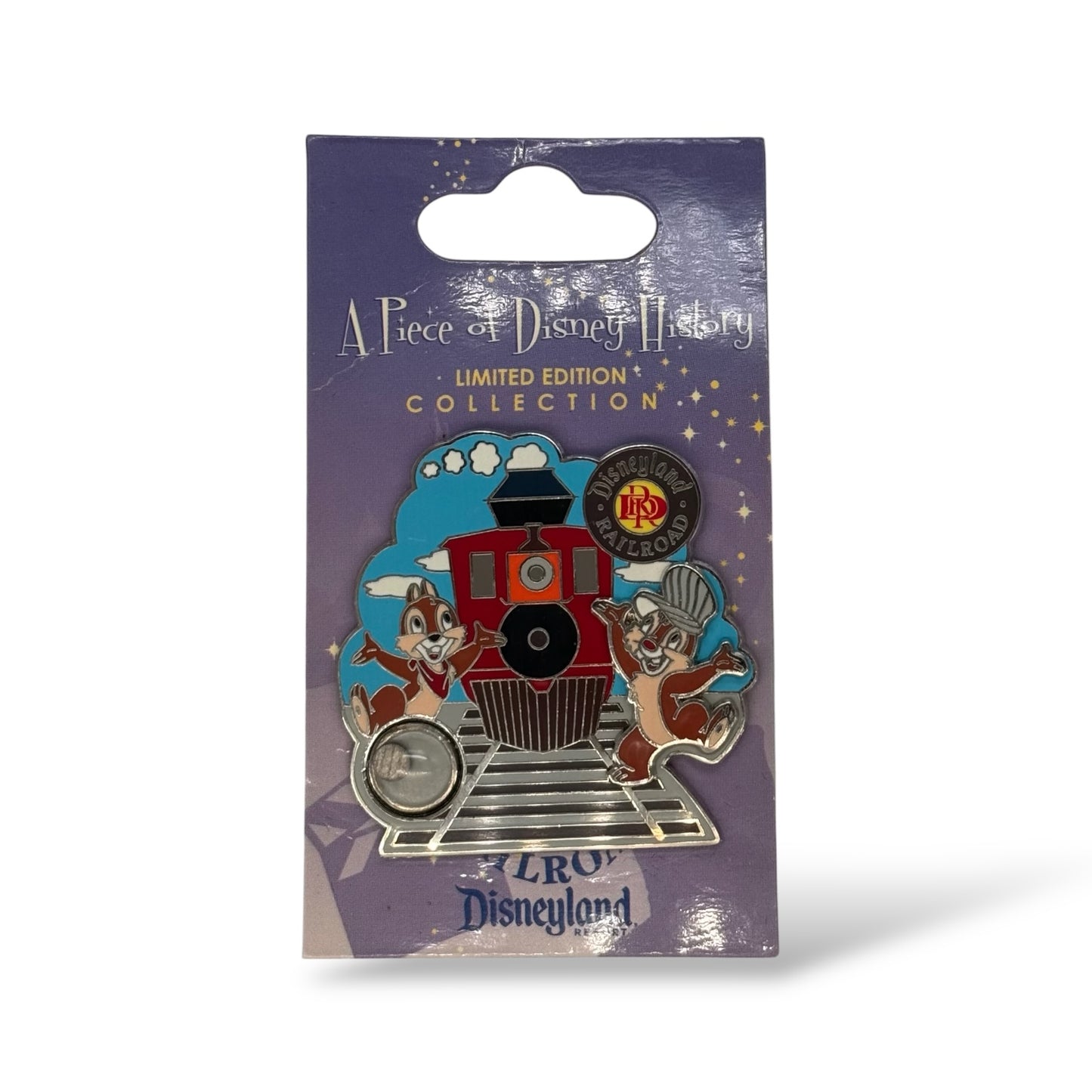 DLR Piece of Disney History Chip and Dale Disneyland Railroad Pin