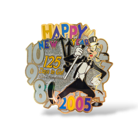 WDW Happy New Year 2005 125 Days To Go! Goofy Pin