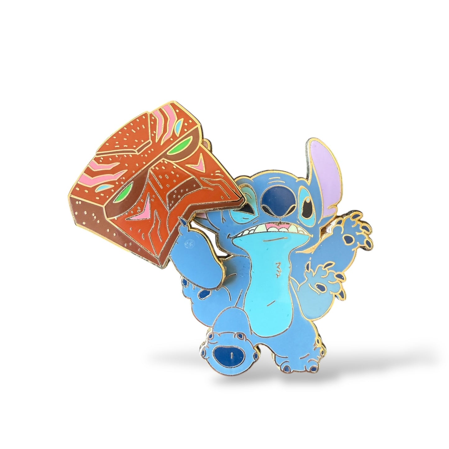 Disney Shopping Stitch Aloha Tiki Mask Slider Pin
