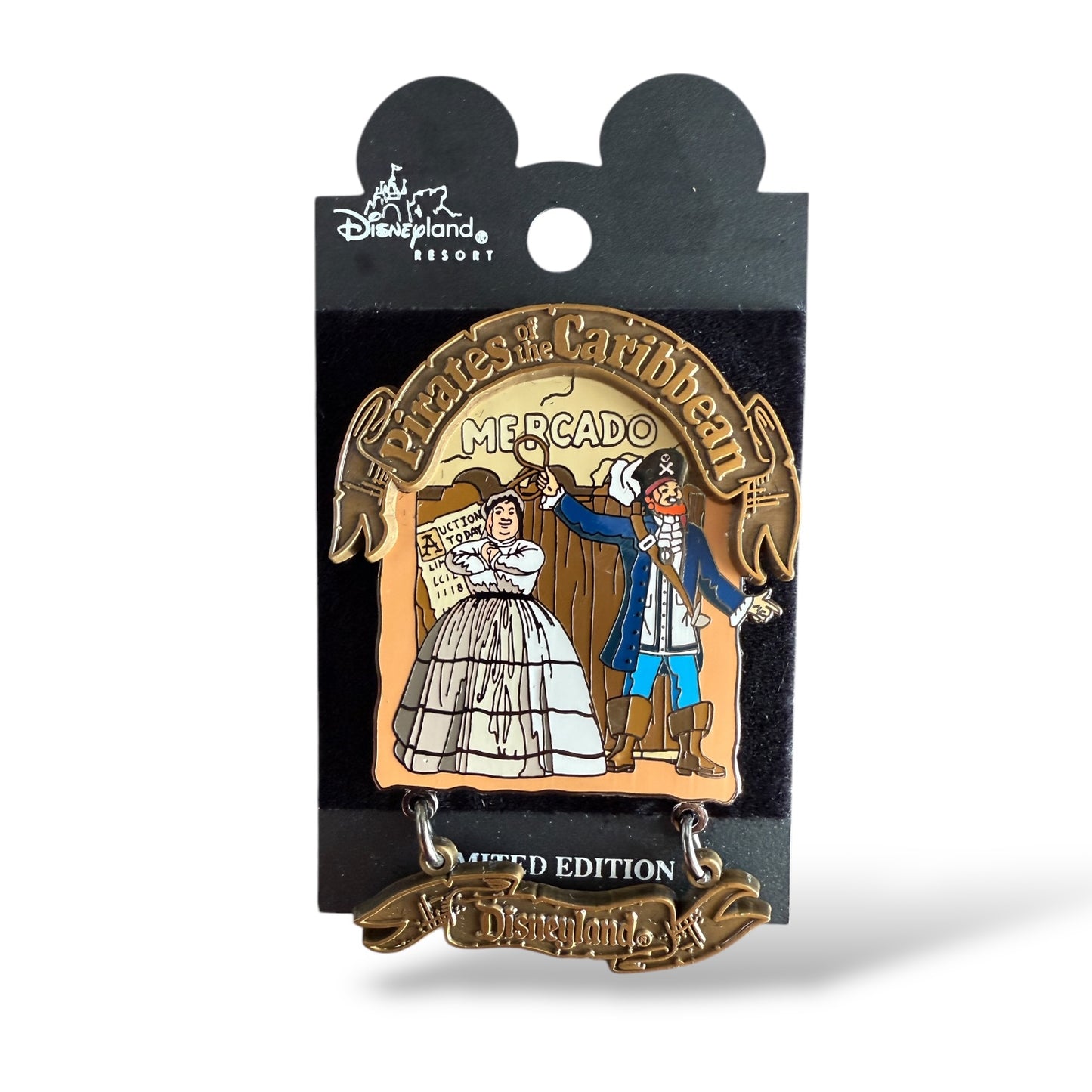 DLR Pirates of the Caribbean Memorable Scenes Auctioneer Dangle Pin
