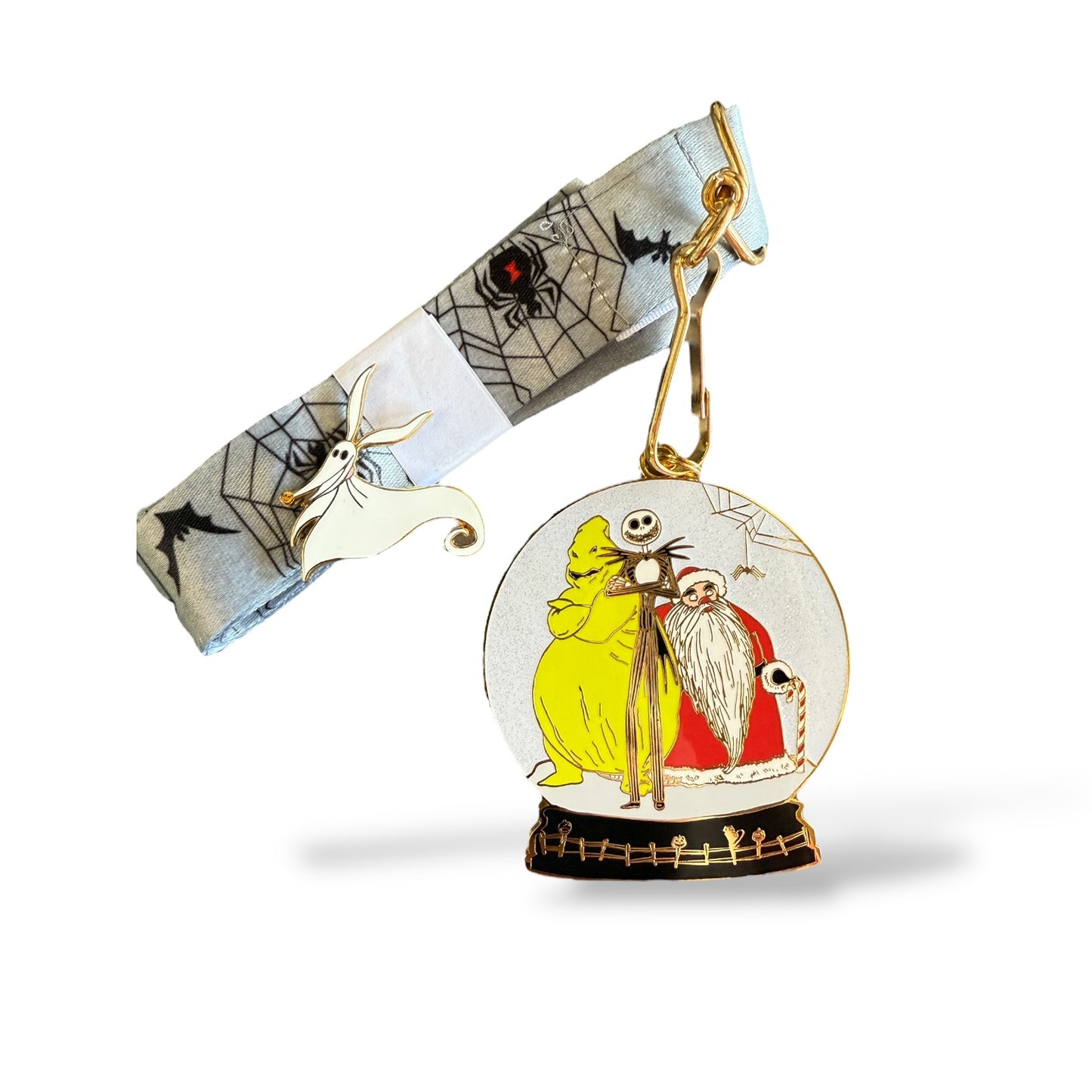 Disney Shopping Oogie Boogie, Jack Skellington, Santa and Zero Halloweentown Lanyard, Medallion and Pin