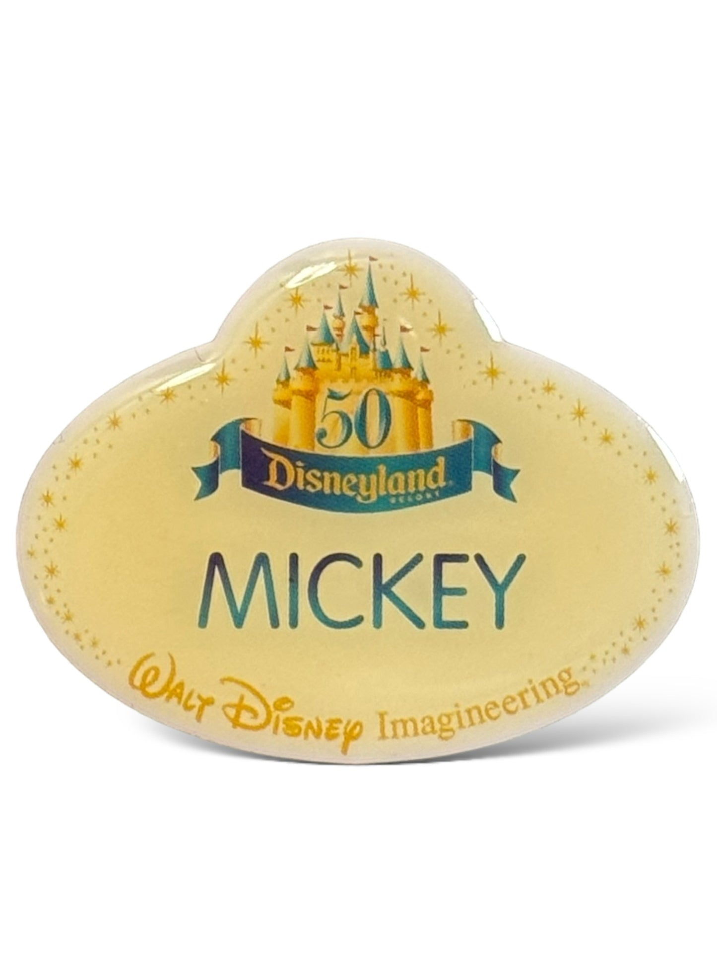 DEC 50th Anniversary Name Tag Replicas Mickey Pin