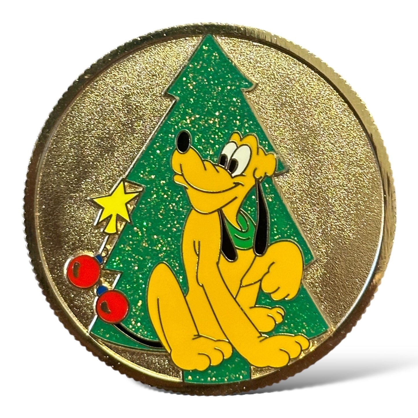 Disney Shopping Holiday Coin Pluto Pin