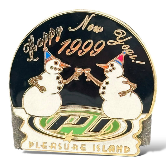 DEC Happy New Year 1999 Snowmen Pleasure Island Pin