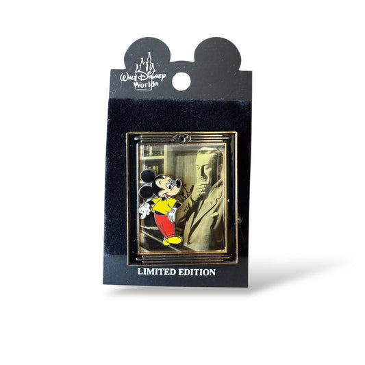 WDW With Walt Framed Pin Walt Disney and Mickey Mouse Pin