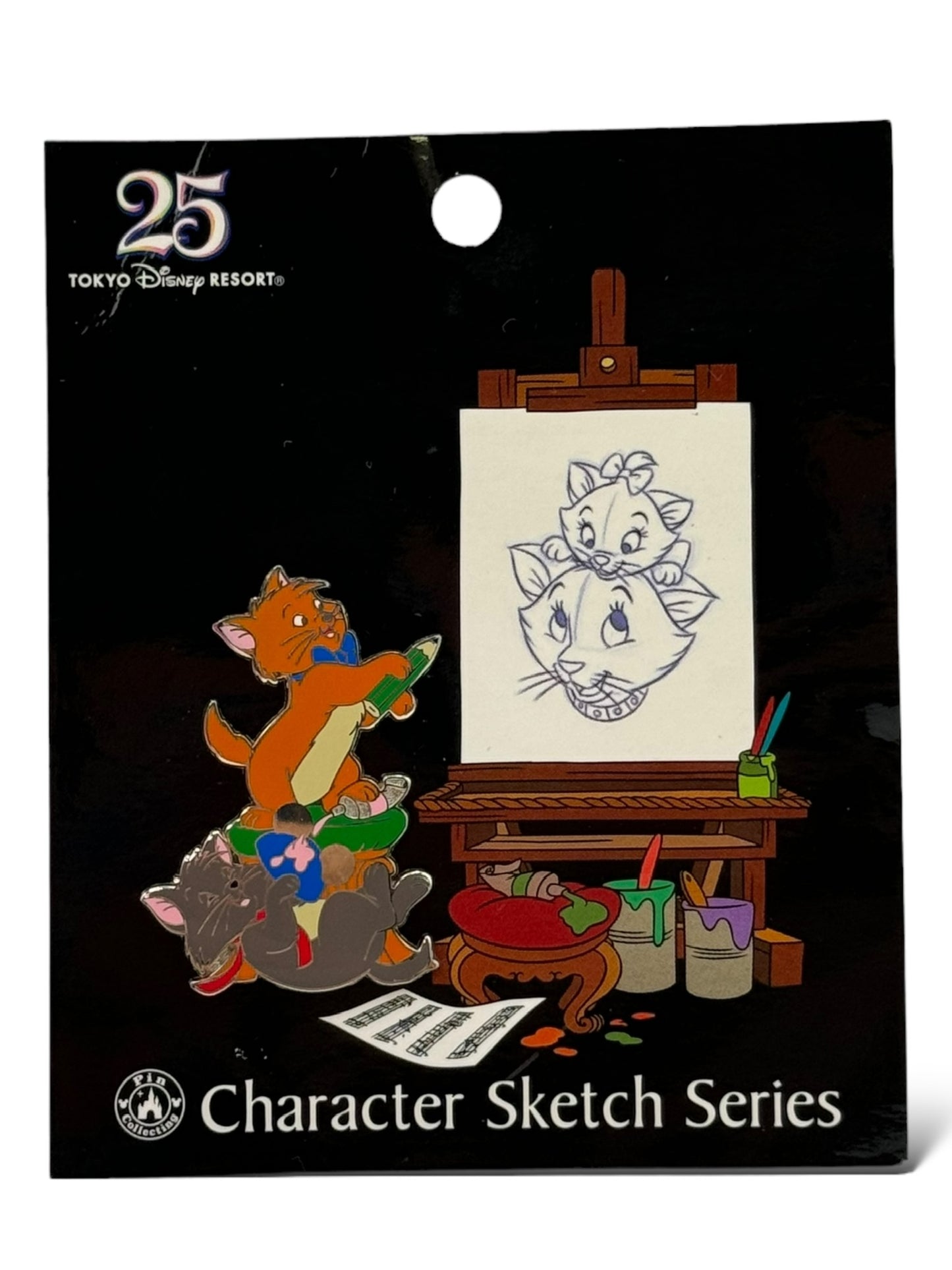 TDR 25th Anniversary Character Sketch Berlioz and Toulouse Pin