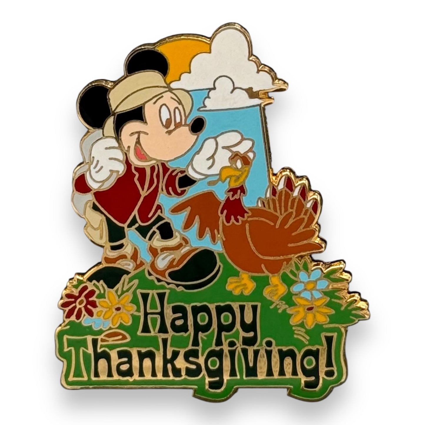 DLR Thanksgiving 2002 Mickey and a Turkey Pin