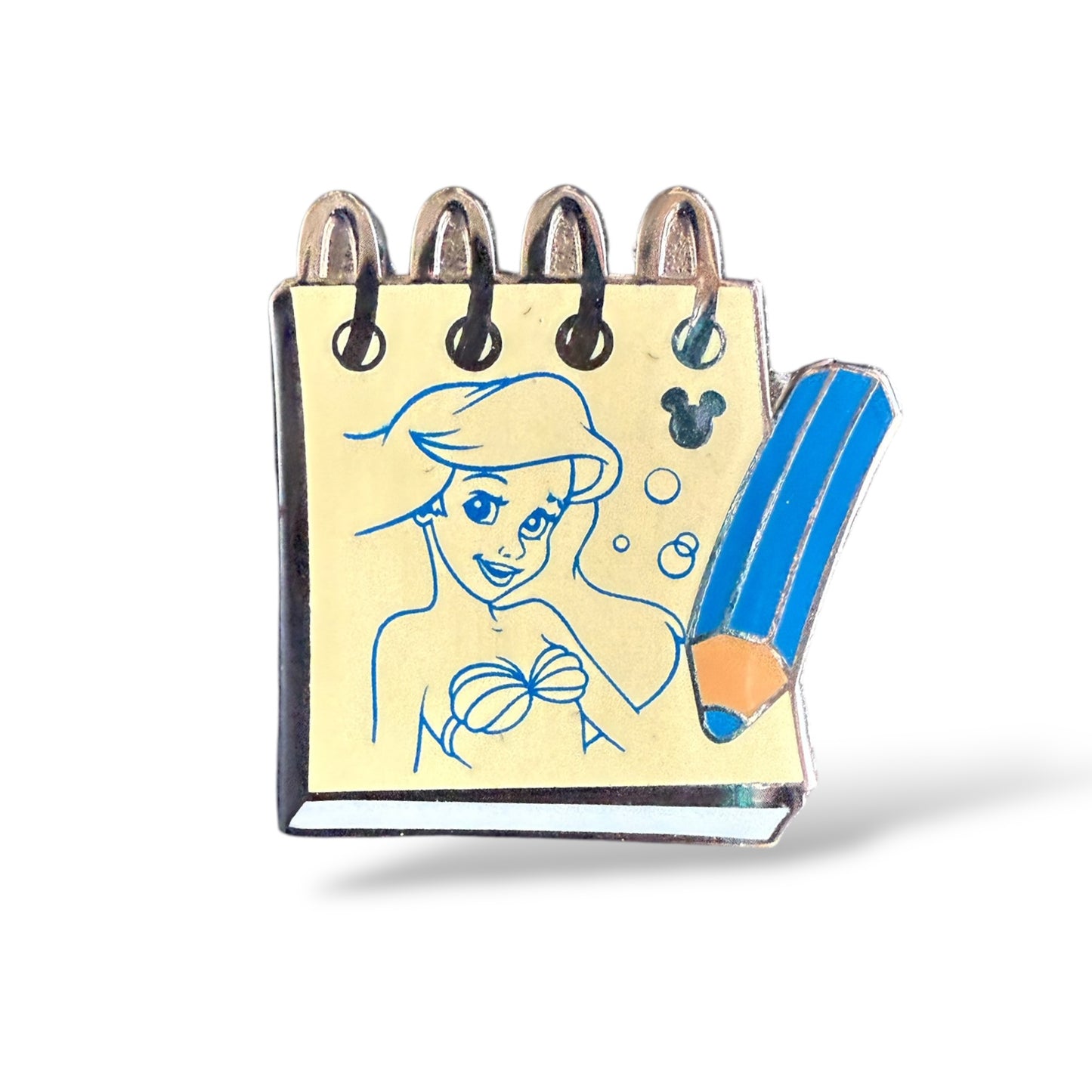 Cast Lanyard Sketch Pads Ariel Hidden Mickey Pin