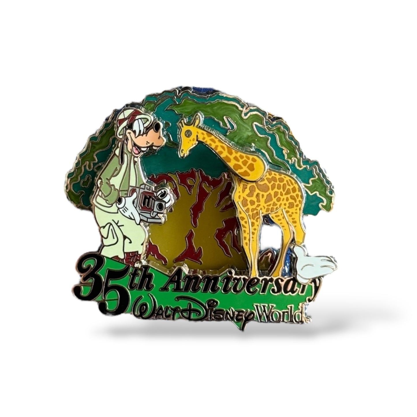 WDW White Glove 35th Anniversary Goofy at Animal Kingdom Pin