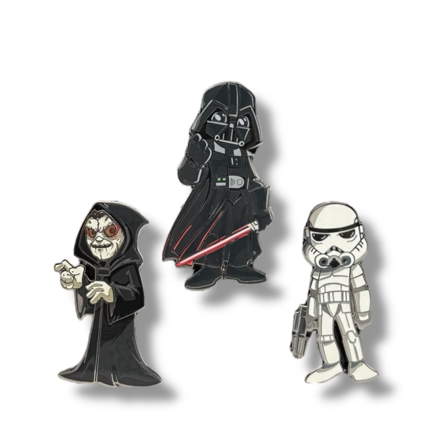 Disney Parks Star Wars Celebration 2022 Emperor Palpatine, Darth Vader, and Stormtrooper Pin Set