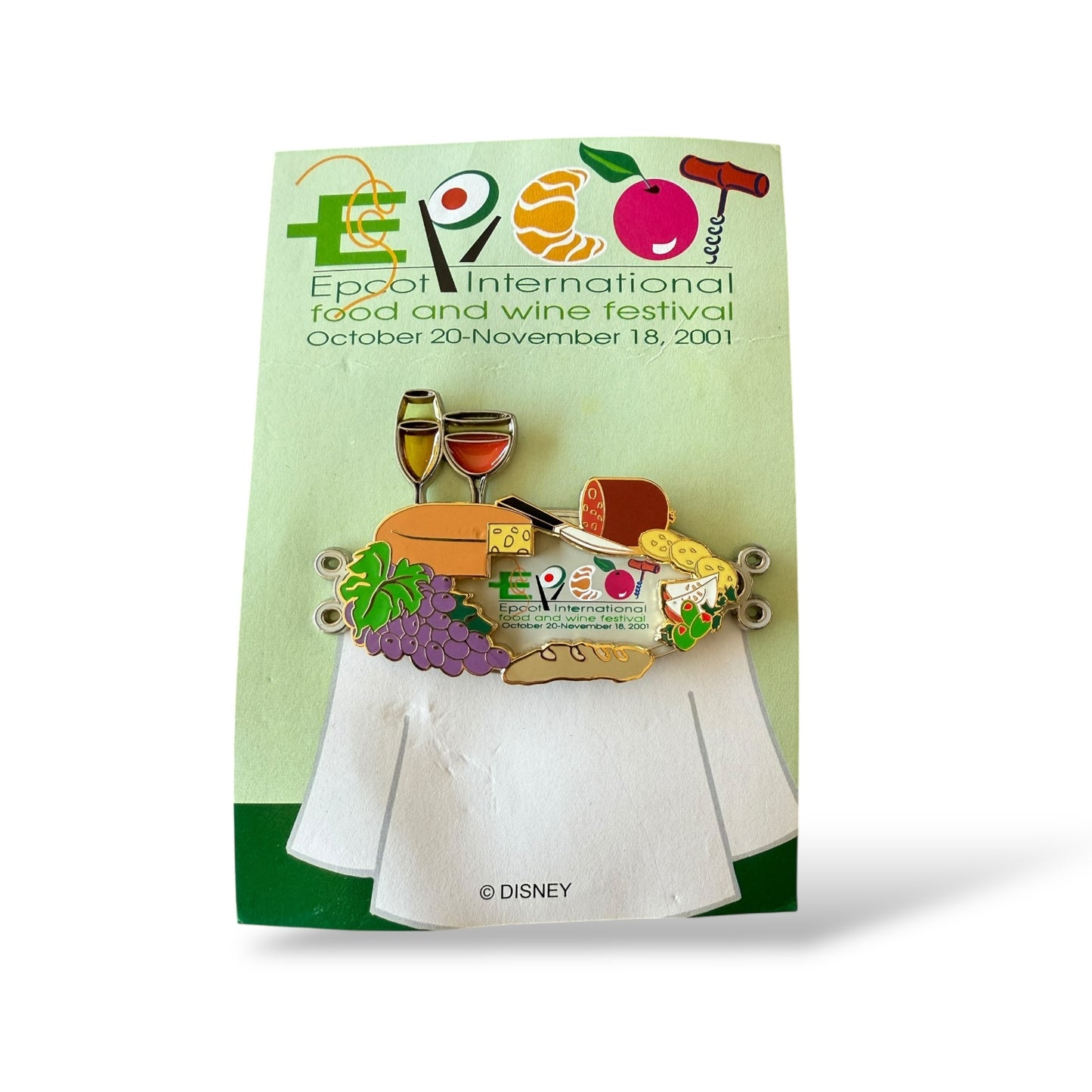 WDW Epcot International Food and Wine Festival 2001 Platter Pin