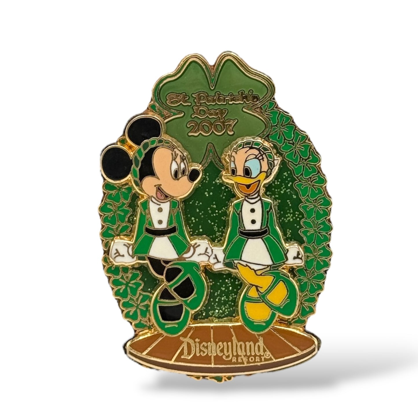 DLR St. Patrick's Day 2007 Minnie & Daisy Dancing Pin