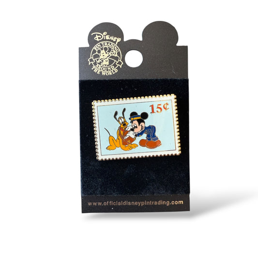 DLR Postage Stamp Series Mickey and Pluto Pin