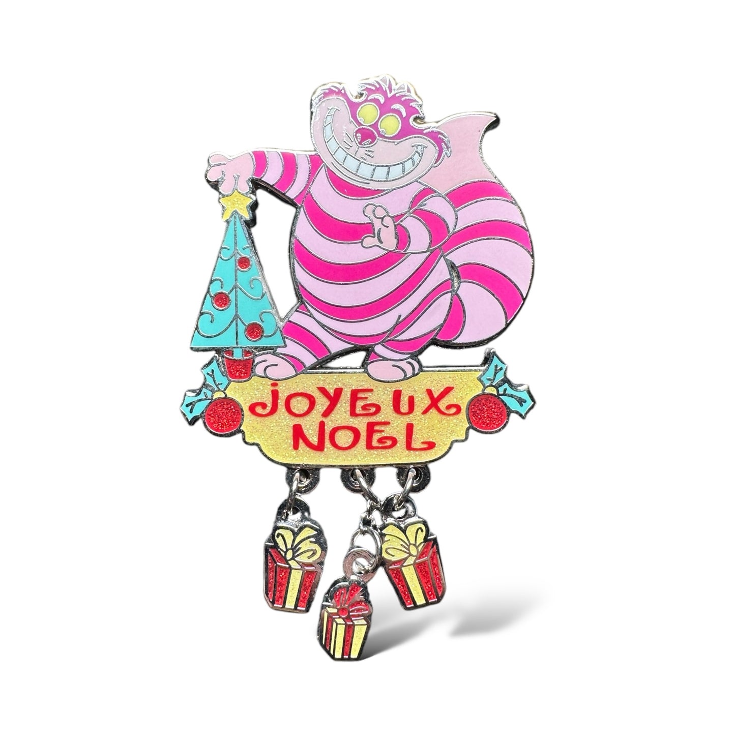 DLRP Cheshire Cat Joyeux Noël Pin