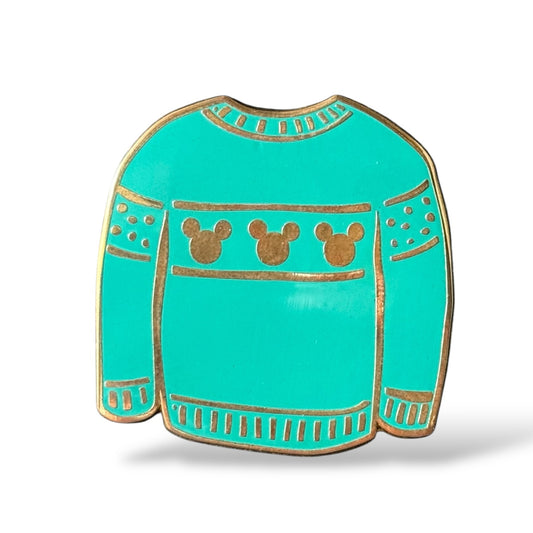 Disney Parks Holiday 2018 Green Sweater Pin